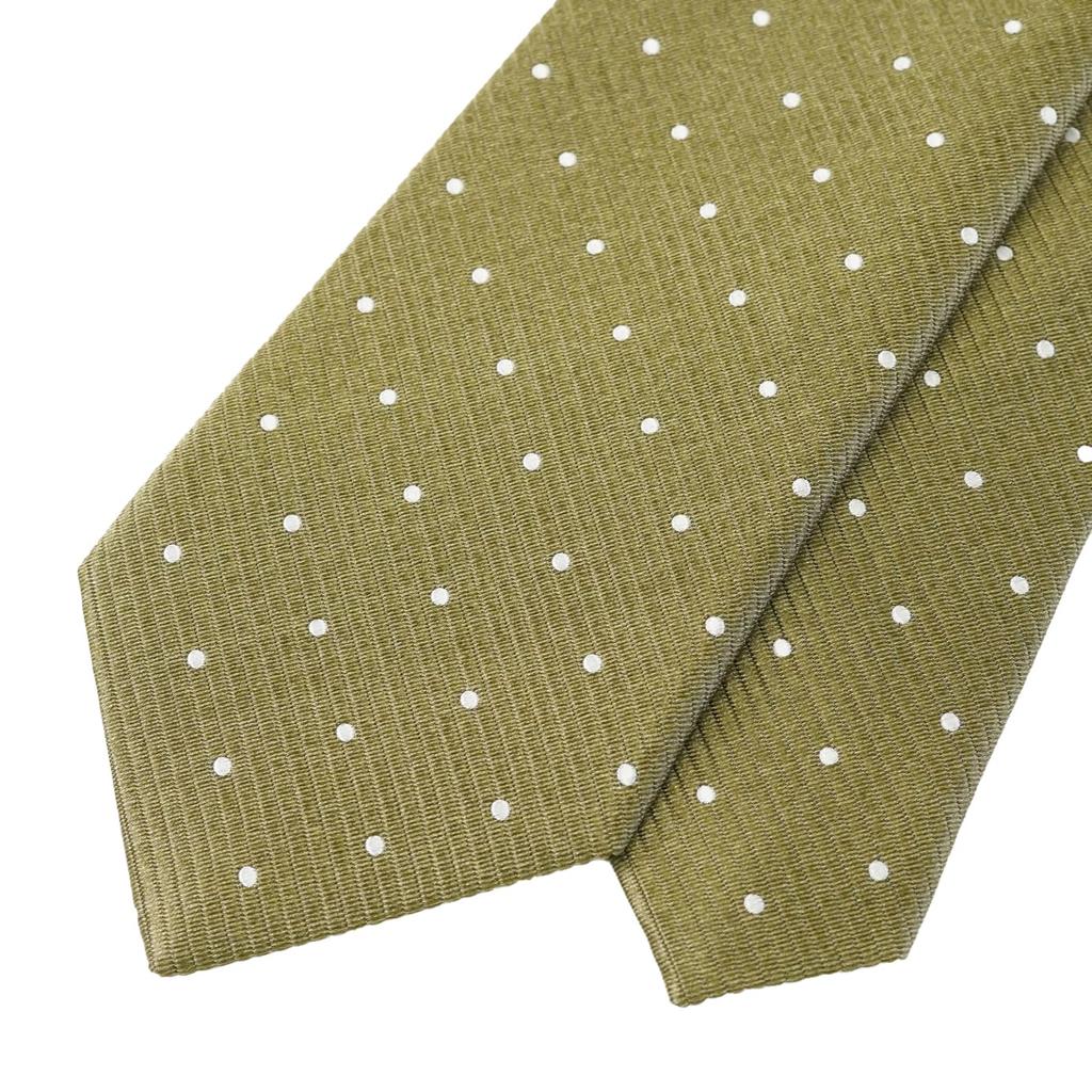 [WIC DESIGN  TUSSAH SILK (Tussah Silk) Polka Dot Tie]