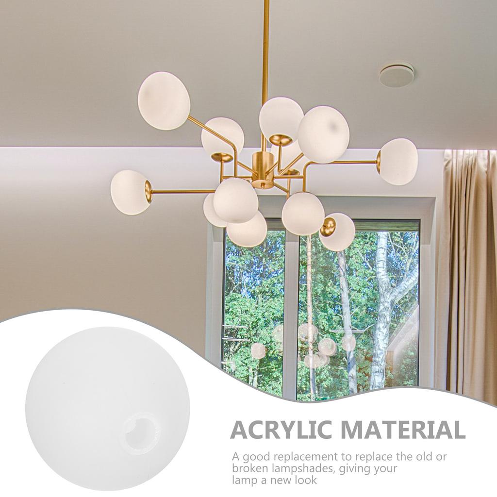 Globe Lampshade 80Mm Acrylic Wall Lamp Cover Post Light Shade Replacement Frosted Sphere Light Fixture Cover Warm Ambient