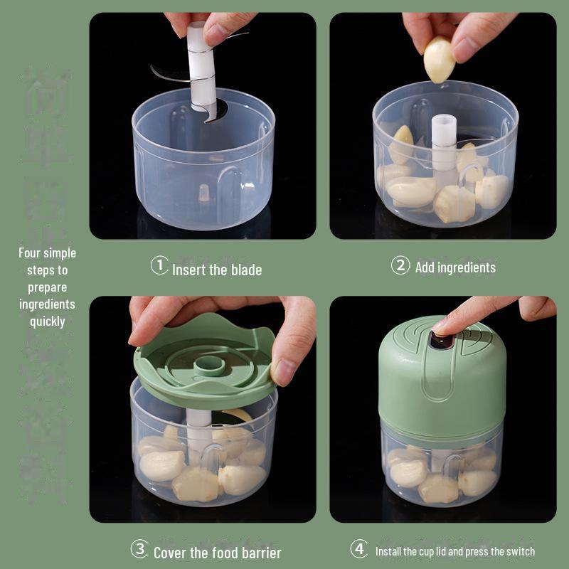 Wireless Mini Garlic Masher - Multi-function Automatic Cooking Tool
