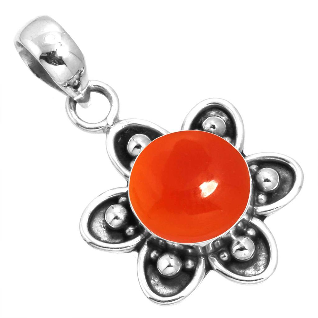 925 Sterling Silver Pendant Women Gemstone Handmade Jewelry Mothers' Day Gift Amber Amethyst Black Onyx Carnelian Garnet Quartz Green Onyx Gold Stone