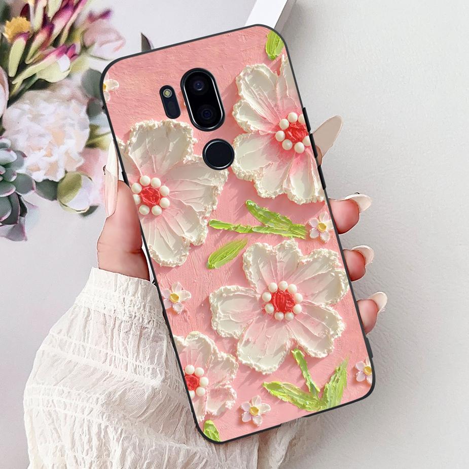 For LG G7 ThinQ Case Cute Cat Luxury Painted Cover Soft Slim Phone Case For LG G7 ThinQ G7Thinq LM-G710 G710 G7+ Back Cover Bags