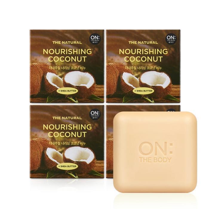 

ON THE BODY The Natural Coconut Soap Bath Hand Body Wash Face Shower Wash Soap 90g x 4 (30467547)
