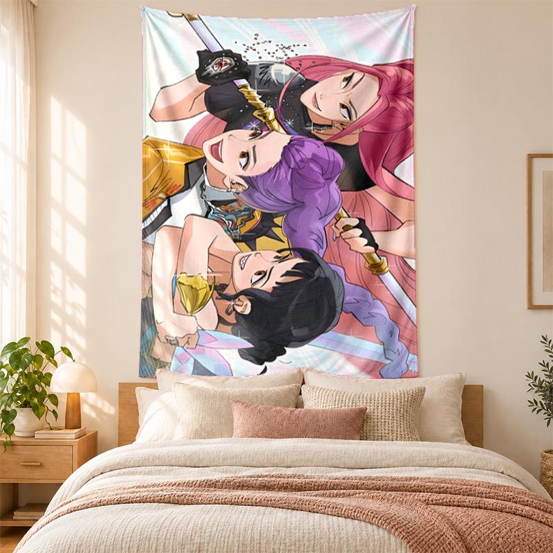 Kpop demon hunters Tapestry highquality for decorating living room bedroom dorm walls ideal as bedroom wallart orholiday gift