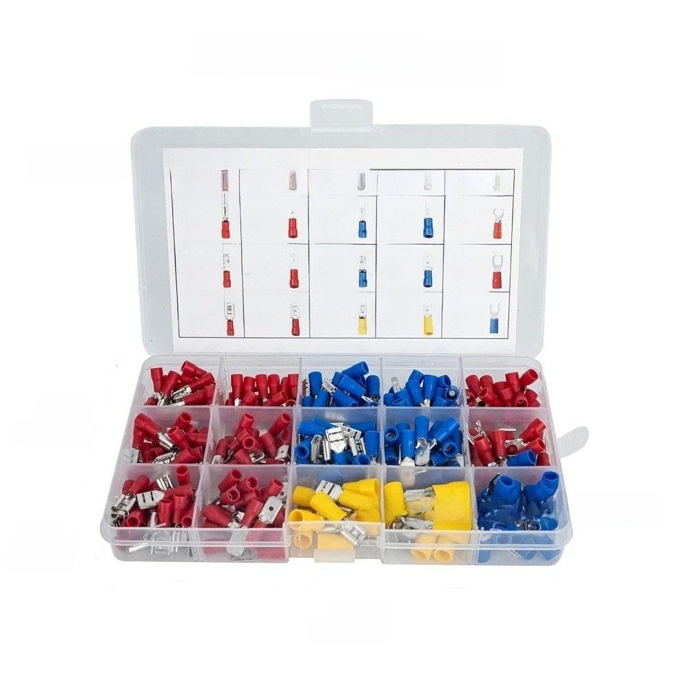 

280pcs Tinplate Wire Terminal OT Type Cold Pressure Terminal Set Crimp Terminals Cable Connection 280Pcs
