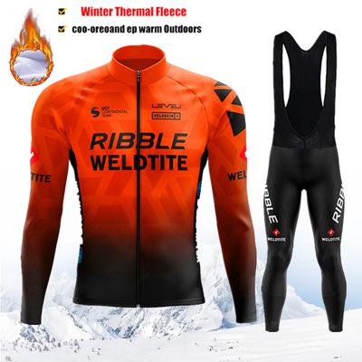 2026 Winter Cycling Jersey Set Men Warm Thermal Fleece Bicycle Clothing Road Bike Shirt +Bib Pants MTB Uniform Ropa Ciclismo
