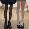 1/2Pairs Sexy Bow Lace Tights Women Bowknot Pearl Hollow Mesh Fishnet Thigh High Stockings Jk Lolita Sweet Girls Tight Pantyhose