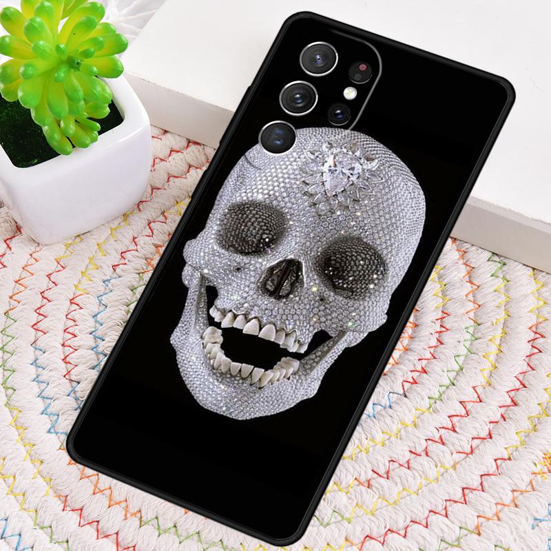 DIAMOND SKULL Phone Case for Samsung Galaxy note 10 pro S26 Ultra S23 S24 FE S25 S21 S22 PLUS shockproof Cove