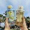 Shangtai Tritan Large-Capacity Straw Sports Cup with Scale & Double Drink Compartments.