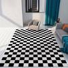 Wohnzimmer Dekor Teppiche Farbige Schachbrettmuster Teppiche für Schlafzimmer Nachttischbereich Rutschfeste Bodenmatte Kücheneingang Fußmatte