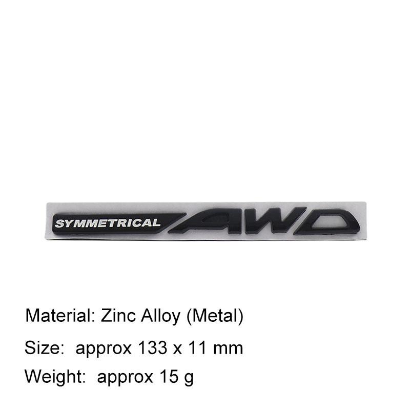 3D Car Styling SYMMETRICAL AWD car Hood Fender trunk Rear Bonnet Nameplate Decal Emblem Badge Sticker