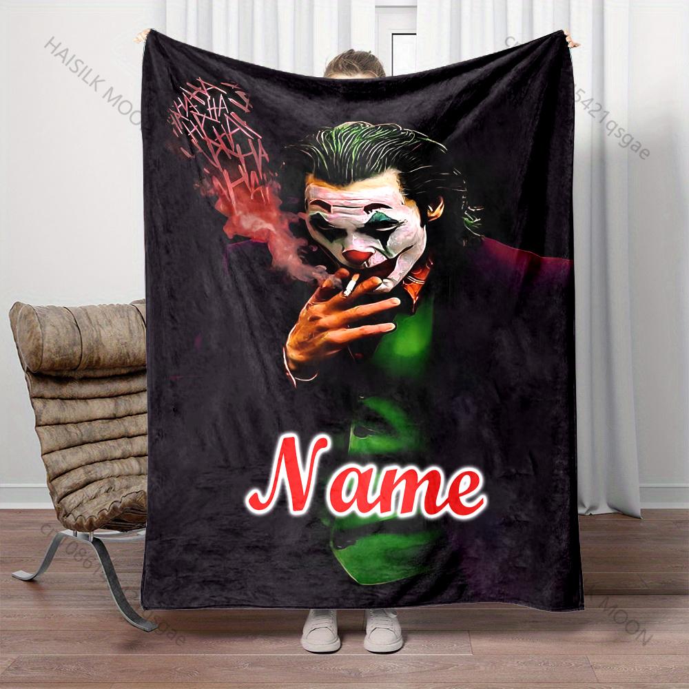 17 Style Custom Name Blanket Joker Movie Printed Blanket Soft And Warm Bedding For Bed Sofa Outdoor Travel Cover Blanket Gifts