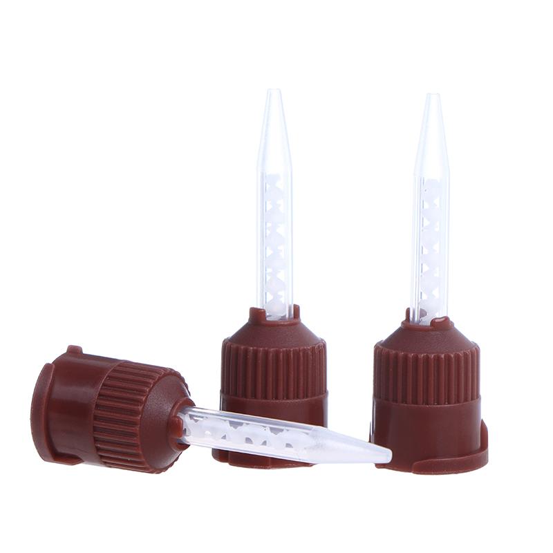 50 PZ Pontielli Miscelazione Monouso Odontoiatria Testa di Miscelazione in Gomma Siliconica 1:1 Pistola per Miscelazione e Dispensazione Impronte Materiali Dentali