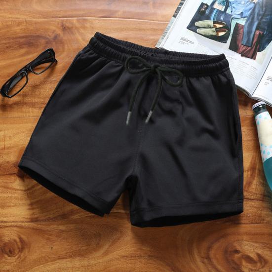 Männer Laufhose Elastische Taille Kordelzug Turnhalle Kurze Hosen Einfarbig Breite Bein Outdoor Shorts Streetwear
