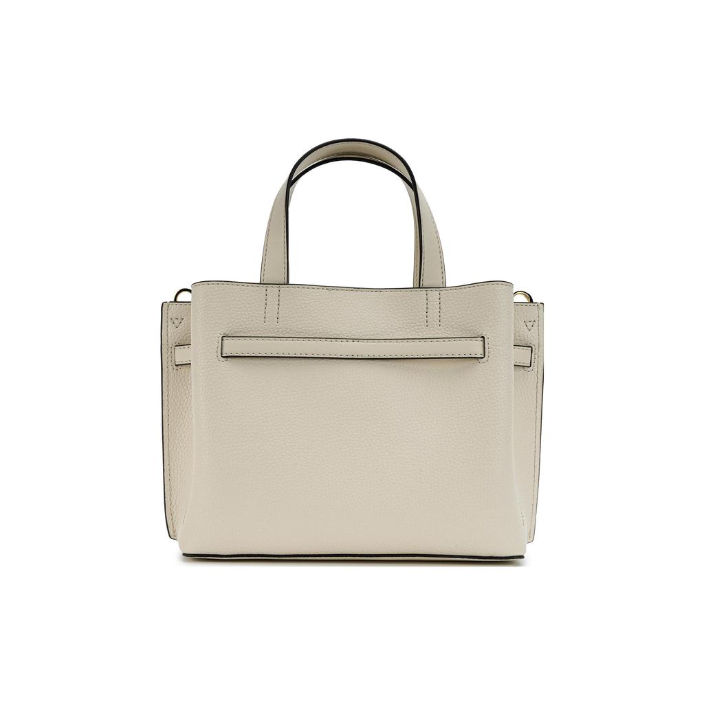 Michael Kors Emilia Solidna Minimalistyczna Klamra Paska Skórzana Torba Tote Damskie torby tote Kremowy 35F0GU5S5T-289
