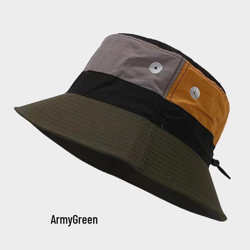 Men's Quick-Dry Color Block Sun Hat, UPF Sun Protection, Waterproof & Breathable; Ideal for Spring/Summer Outdoor Hiking & Sports.
