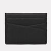 Matt Simple Cowhide Card Holder Black