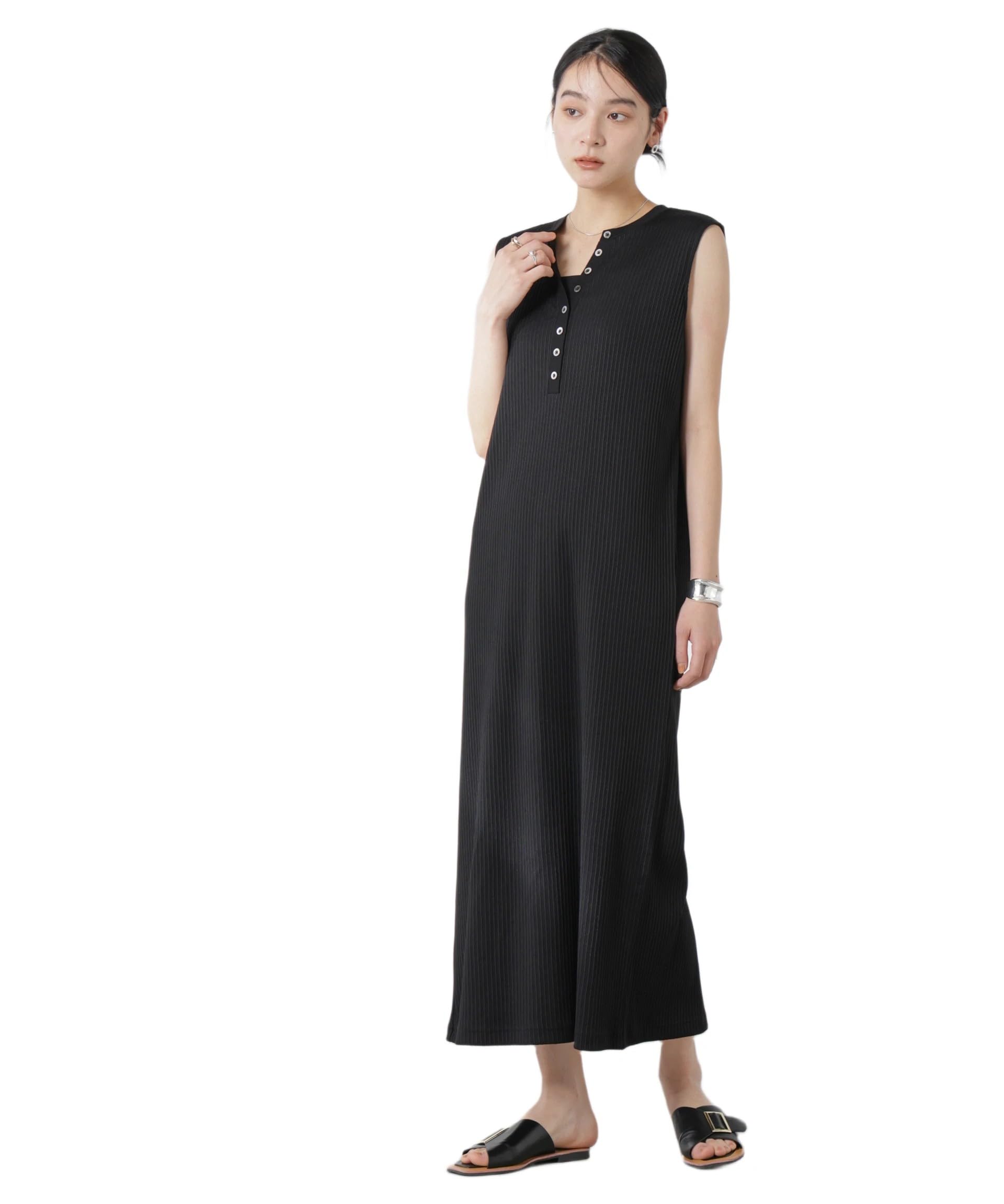 

Nano Universe Henley Neck Dry Terry Size S Women s Dress, (010), Black, 669-5119325