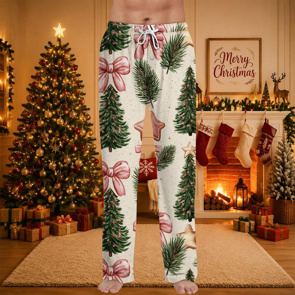 Men's Christmas Print Sleep Pants for Casual At Home