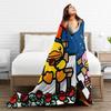 Yellow Duck Love Blanket  Warm Fashion Plush Throw Blanket For Boy Girl Couch Bed Flannel Bedspread Bed Cover
