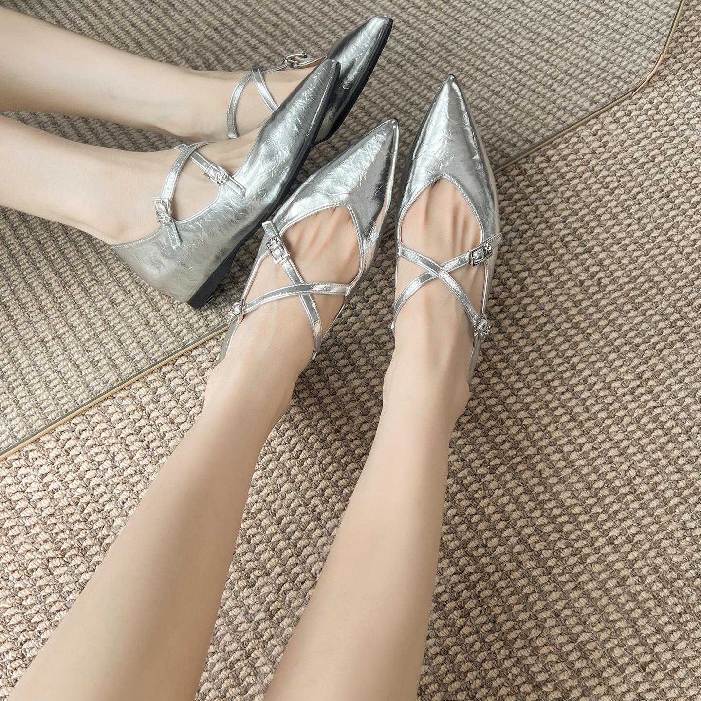 

Туфли Мэри Джейн крест-накрест, молочно-белые: Женские туфли-лодочки на низком каблуке со скрытой платформой 39