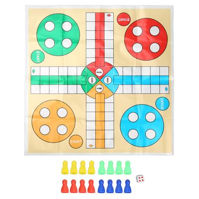 Children Fun Board Game Chess Set Plastic Portable Wear Resistance Chessboard Game Toy for Party