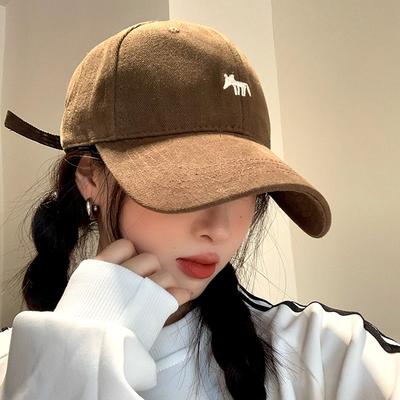 Versatile Embroidery Little Fox Baseball Cap Children Spring And Summer Sunshade Sunscreen Wide Brim Show Face Small Cap