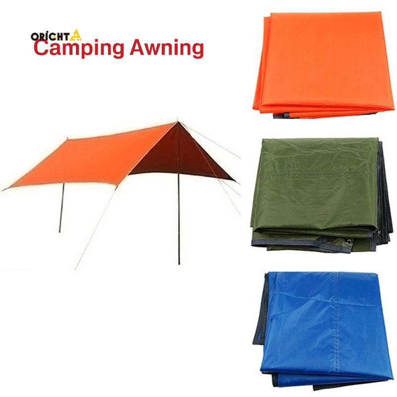 Orange Red OUTAD Portable Waterproof Camping Tarp for Picnics Tent Footprint and Sunshade