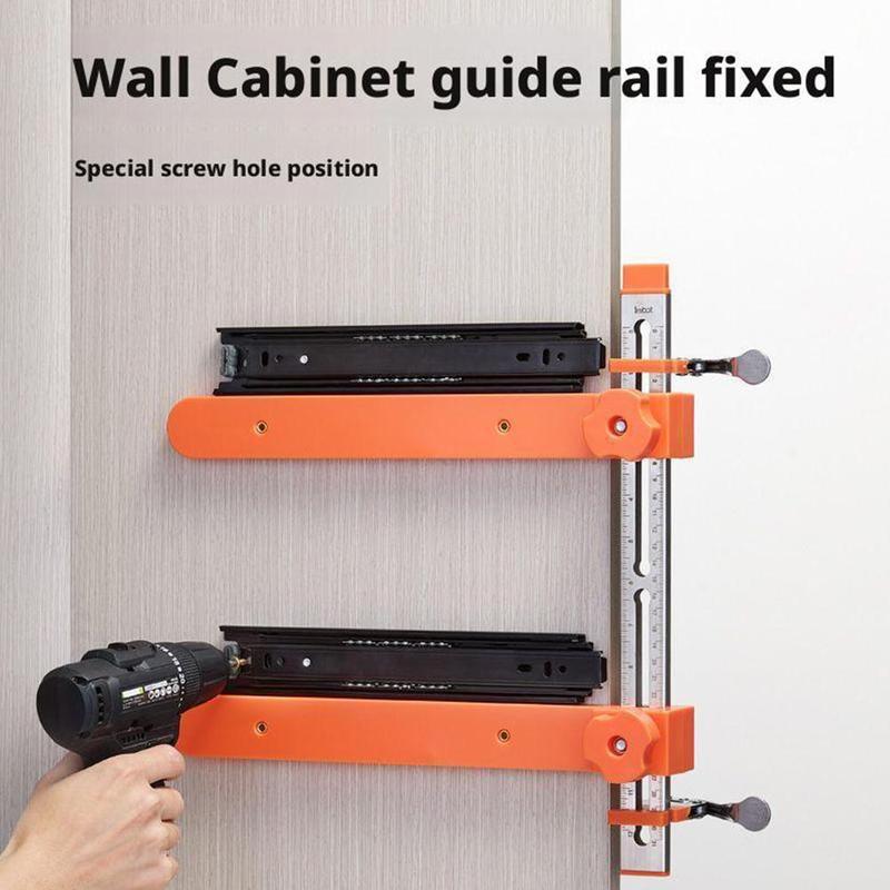 Drawer Slide Installation Jig Kit, Drawer Slide Tool, Precision Cabinet Hardware Jig, Shelf Pin Jig Hinge Jig for Cabinets E0Z9