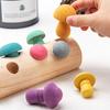 Concentration Wooden Mushroom Grip Training Toy Children Learning Coordination