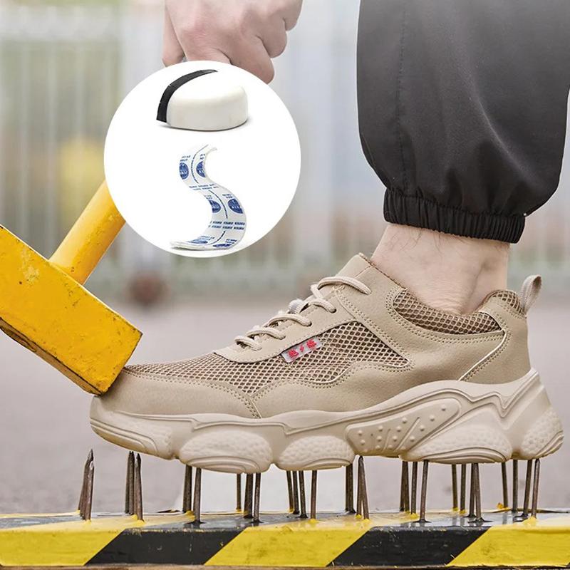 Oulylan Anti Puncture Protection Boots Outdoor Lightweight Labor Footwear For Working Men Wear-Resistant Breathable Safety Shoes