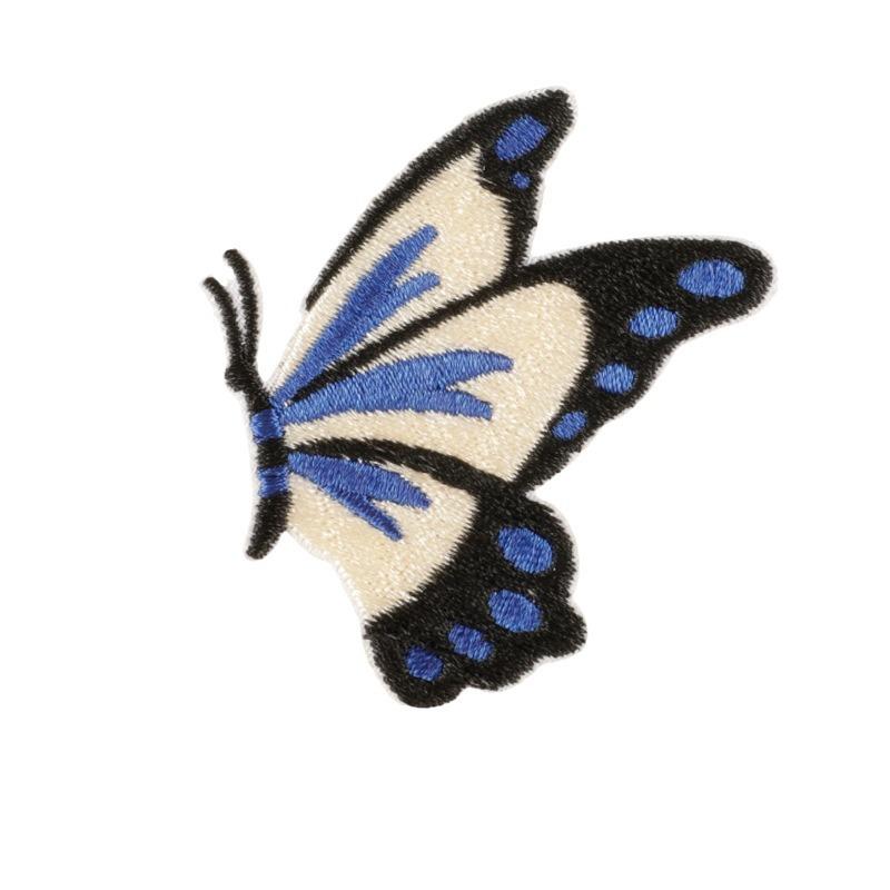 Embroidery label self-adhesive patch cartoon butterfly hand account DIY shoes and hats accessories, national style embroidery cloth sticker