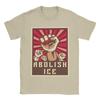 Vintage Abolish ICE TShirt Unisex Round Collar Pure Cotton T Shirt  Short Sleeve Tee Shirt Graphic Clothing