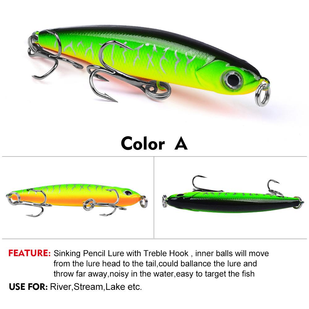 Lure False Bait 3.5g 5g 8g Simulated Bait Bent Mouth Sea Bass Through Kill Fish Bait with Blood Tank Hook Configuration