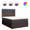 Maison Exclusive - Sommier à lattes de lit avec matelas Marron foncé 140x190 cm