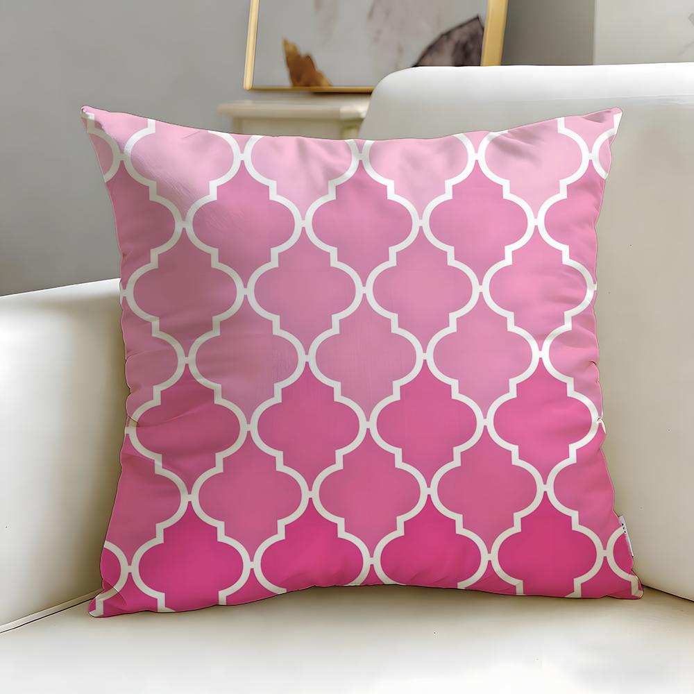 Moroccan Pattern Cushion Cover Soft & Easy-Wash Pillow Case – Versatile For Couch, Bed, Travel And Office