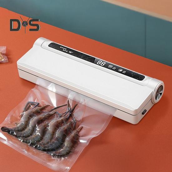 Food Vacuum Sealer Machine with Vacuum Bags Digital Display 60KPa Strong Suction Easy to Use Dry Wet Dual Use Vacuum Sealer