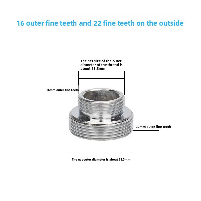Faucet Adapter 22 Turn 16 18 20 22 24 26 28 30 32mm Internal and External Fine Tooth Faucet Conversion Thread Accessories