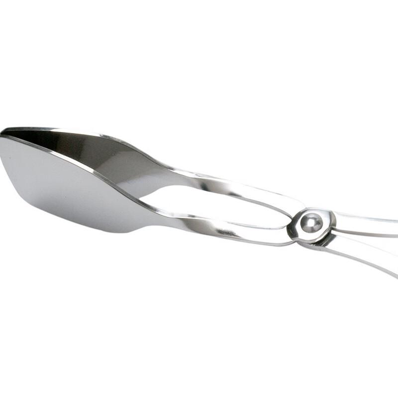 430 Stainless Steel Widened Flat Salad Tongs - 3-Pack