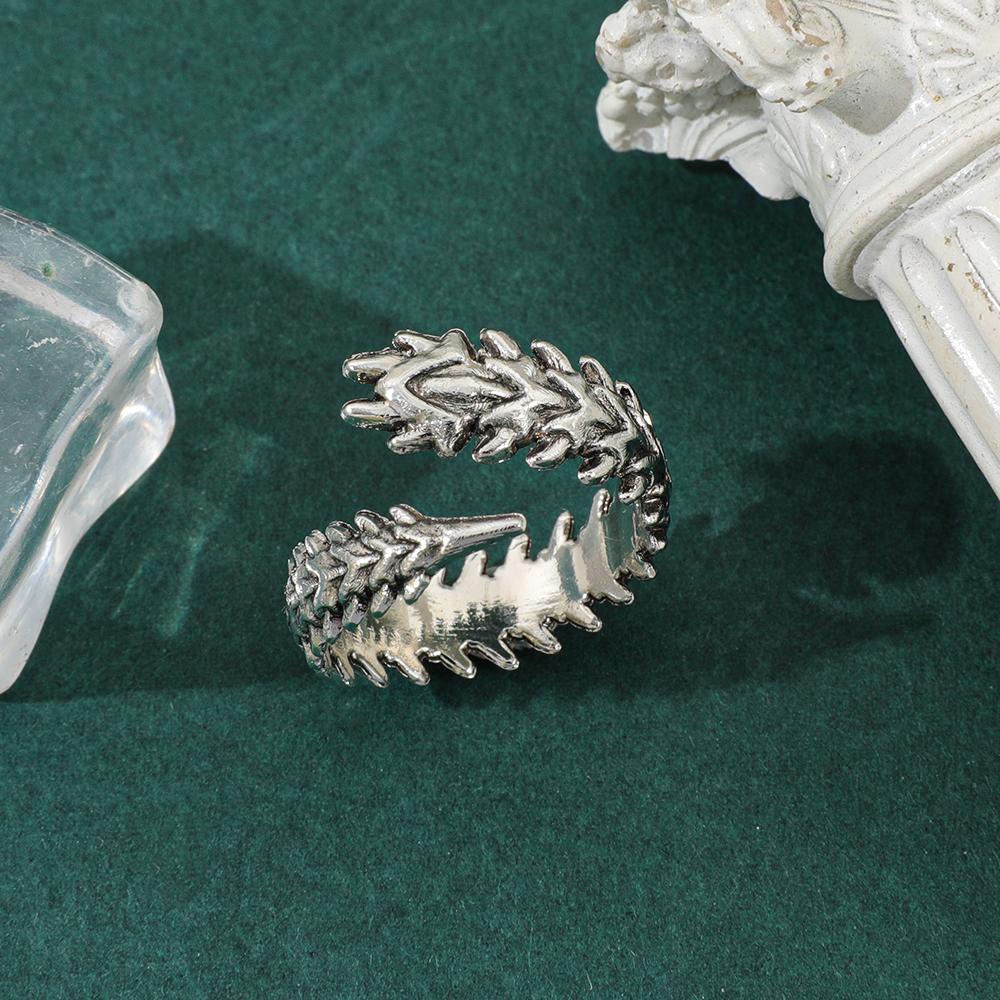 Vintage Punk Tausendfüßler Paar Ring Gothic Geometrische Wirbelsäule Fünf Finger Ringe Hip Hop Hyperbel Anime Ringe Zubehör