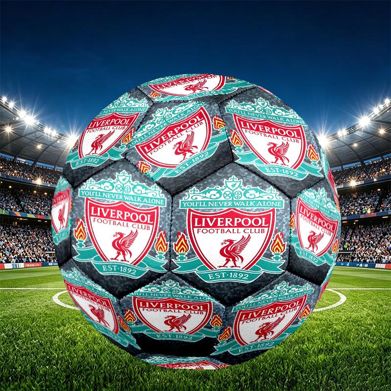 Football team.C Print Size 5 Soccer Ball, PU Wear Resistant Football for Match Training and Daily Practice, Birthday Gift for Soccer Fans
