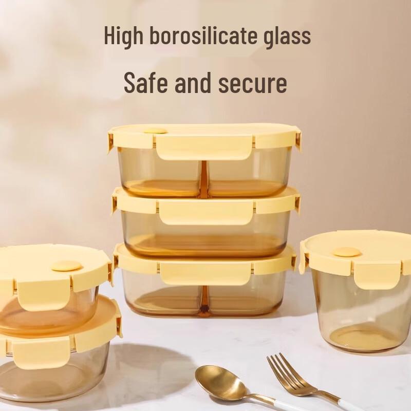 Ruhan 2-Fächer Glas-Mittagessenbox Set (2er-Pack)