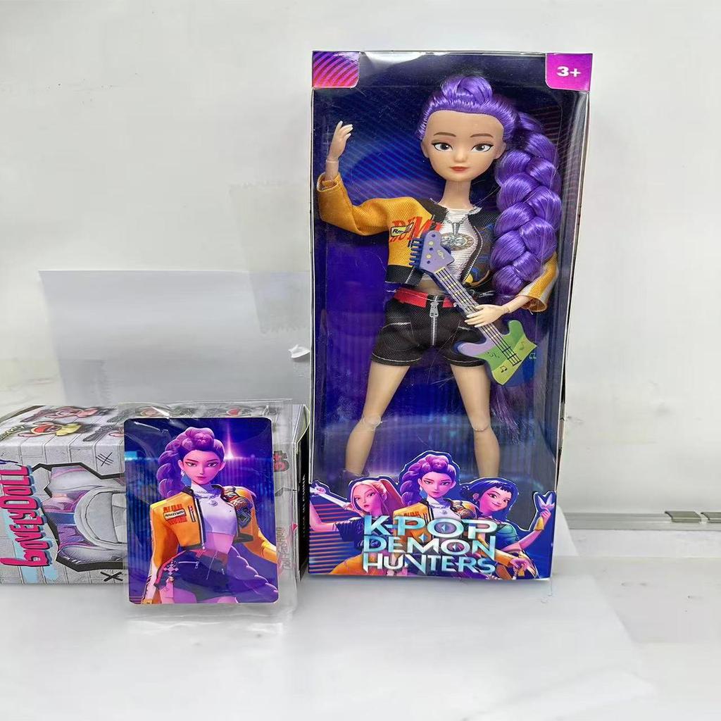 HOT Doll Toys Kpop Demon Hunters Action Figure Toy Rumi Mira Zoey Beautiful Princess Baby Girl Dolls Plastic DIY Toy for Girls