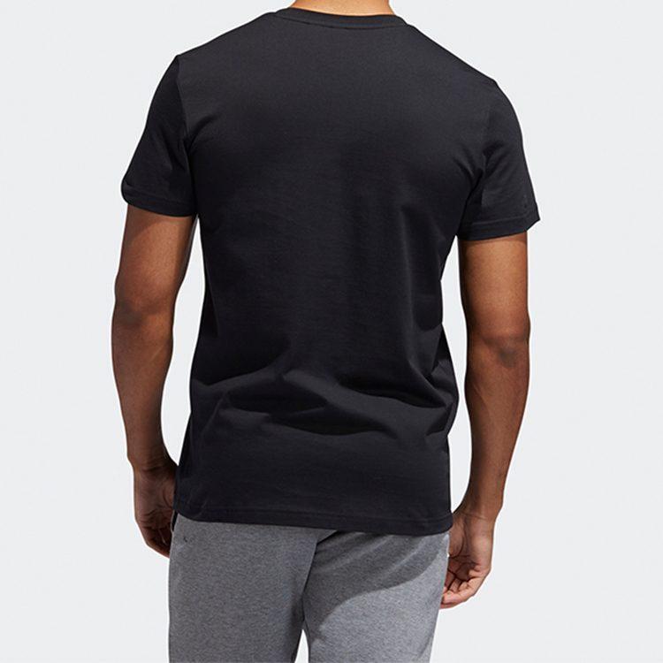 Adidas T Shirts Men's Black Crew Neck Moderate Straight Fit FT8833