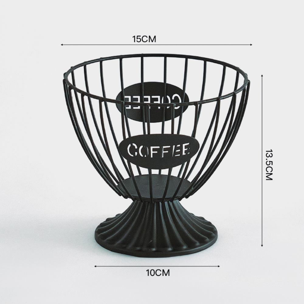 

Light Luxury Snacks Candy Coffee Shop Table Display Home Coffee Capsule Shelf Black Round