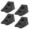 4pcs Wheel Chocks Heavy Duty Triangular Tire Stopper Block Set Anti Slip Base for Car Trailer RV