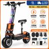 X8 Pro Zwart Oranje 10000W Dubbele Motor Off-Road E-Scooter, 60V 40Ah Batterij, 70-80 km/u, 120 km Bereik, 13" All-Terrain Banden