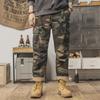 2024 Spring Men's Retro Camouflage Wide-Leg Overalls