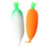 Simulated Carrot Stress Ball Anti-Anxiety White Radish Squeeze Toy Soft Stretchy Simulated Vegetable Fidget Sensory Toy Easter Basket Stuffers