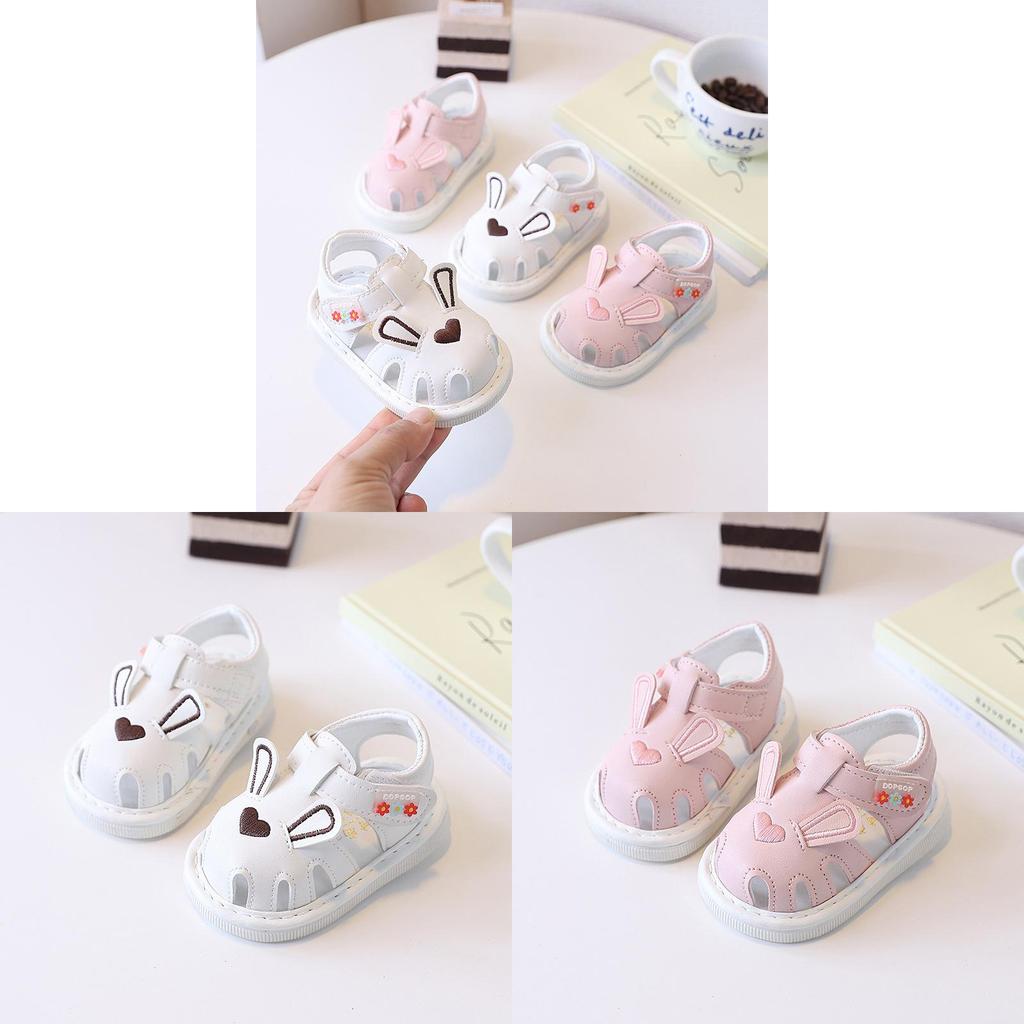 Cartoon Baby Girl Shoes With Soft Sole And Sound For Summer Toddler Footwear