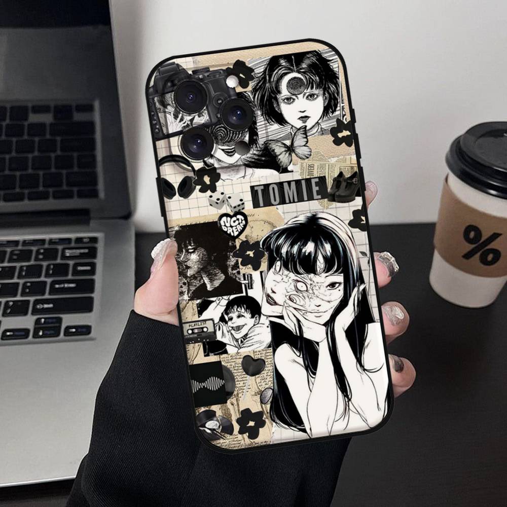 Anime Junji Ito Terror Horror Phone Case For IPhone 17 16 15 14 13 12 11 PRO MAX PLUS Mini TPU Soft To Skin-friendly Case